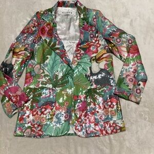 ShirtaporterColorful Evening Floral Sequin Blazer